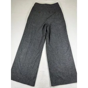 Barbour Veronica Wide Leg Trouser Gray Wool Blend Tweed Pants LTR0370MI11 Size 6 thumbnail 11