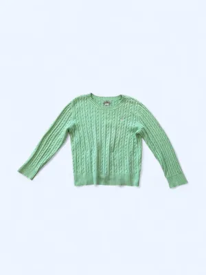Mint green cable knit sweater size M by Duck Head thumbnail 3