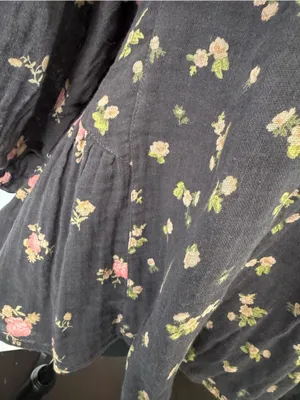 NWT Free People Chloe Mixed Print Back Cutout Top ~ Size Medium thumbnail 9