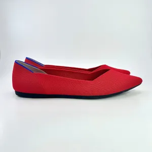 Rothy's The Point Red Knit Pointed Toe Ballet Flats Women's 10 Comfort Slip-On thumbnail 8