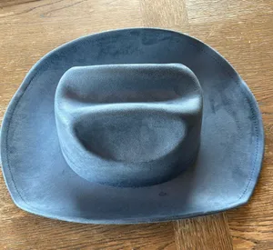 Vegan Suede Cowboy Hat Blue thumbnail 1