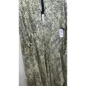 PETAR PETROV Neutral Light Green 100% Silk Black Spots Alex Silk Dress size XS thumbnail 5