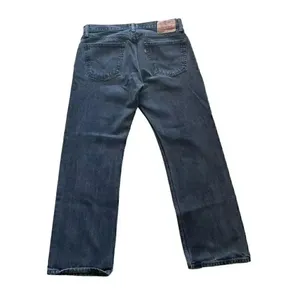 Levi Strauss #505 Black Cotton Straight Fit Men’s Denim Jeans SZ 34 # 1339 thumbnail 5