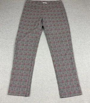 New Directions Pants Womens 12 Black Plaid Ponte Dress Pull On Elastic Stretch thumbnail 1