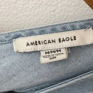 • American Eagle • Women’s Light Blue Sleeveless Denim Romper size M thumbnail 2