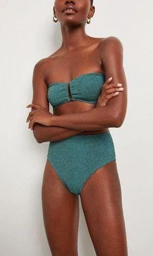BOND EYE Blake Bikini Set in Bottle Green Lurex Size M thumbnail 1