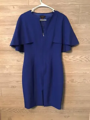 Ted Baker bight blue porisa cap back crepe‎ bodycon dress size small thumbnail 1