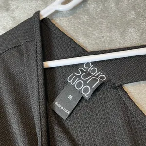 Clara Sun Woo Back Cut Out Jogger Pocket Jumpsuit Size‎ Medium New Black thumbnail 8