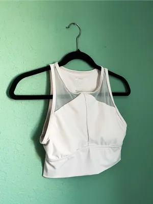 Buff Bunny Viva La Vibe Bra Tank Size Small Soft Pale Pink Mesh Front Padded thumbnail 7