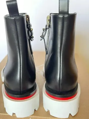 CHRISTIAN LOUBOUTIN Maxi Calfskin Red Sole Ankle Boots Eur 38/ US 8 thumbnail 9