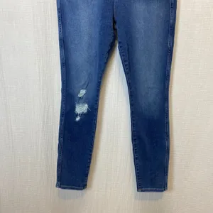 Good American Good Curve High Rise Ripped Jeans Women Sz 10 Skinny Medium Wash thumbnail 5