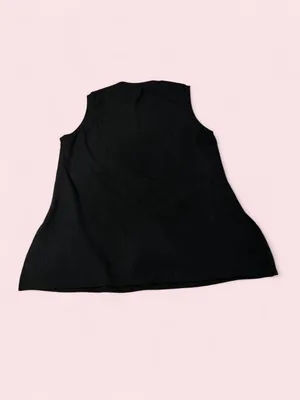 Source Unknown Black Sleeveless Ribbed Tank Top thumbnail 2