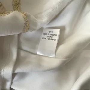 Ethereal Grecian Strapless Maxi Dress Womens 12 White Gold Beaded Formal Gown thumbnail 10