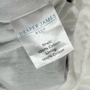 Draper James RSVP White Tank Top With Blue Floral Eyelets Women’s Large thumbnail 3