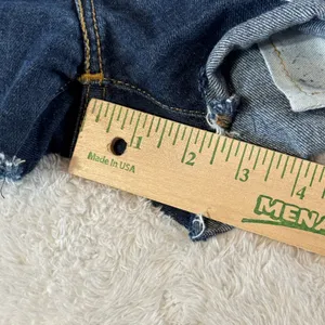 Levi's Shorts Womens W 32 Dark Wash Blue Denim Cut Offs 501 Distressed Vtg thumbnail 2