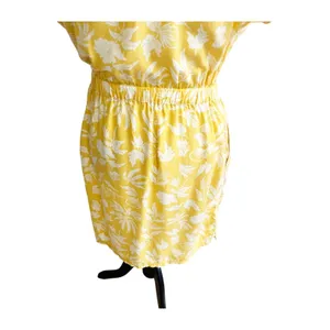 Patagonia June Lake Dress Womens Small Yellow Floral Cap Sleeve V Neck Bohemian thumbnail 8