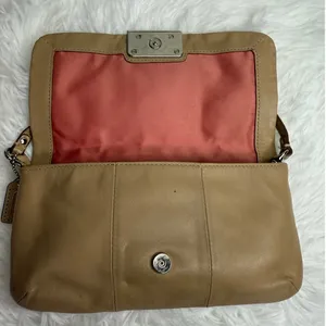 COACH y2k Tan Kristin Mini Purse Wristlet thumbnail 3
