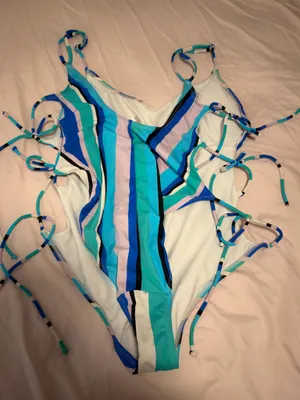 Lace-up one-piece swimsuit thumbnail 5