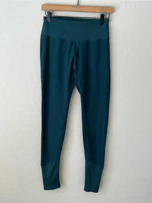 Lululemon Alo yoga High-Waist Alosoft Lounge Leggings midnight green large ribbed waist thumbnail 8