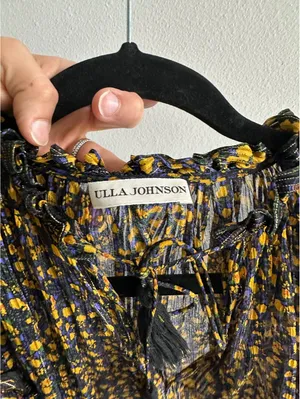 Ulla Johnson Doria Metallic Floral-print Silk Top thumbnail 3