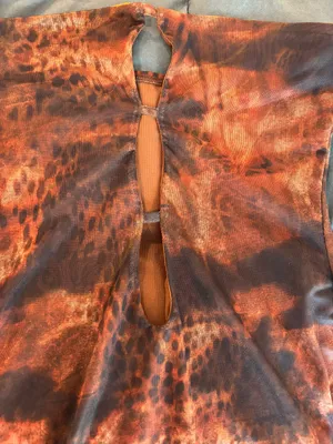 Missguided Brown Strapless Cutout Dress S thumbnail 4