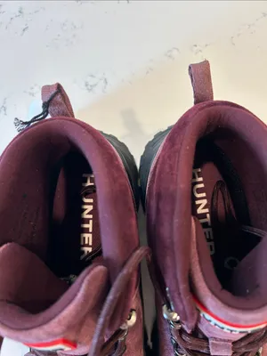 HUNTER JASPER WATERPROOF BOOTS, Dark Red Suede, Women’s size 11, NWT No box thumbnail 9