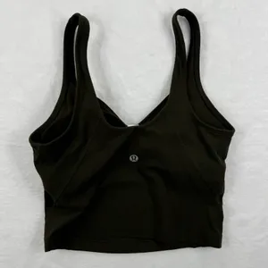 Lululemon Align Tank Top Deep‎ Olive Green Size 2 Yoga Athleisure thumbnail 2