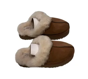 Women's UGG Brand Disquette Platform Slippers Shoes Size 9 Chestnut 1122550 New thumbnail 3