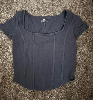 Hollister Navy Crop Top Size Medium 0536 thumbnail 1