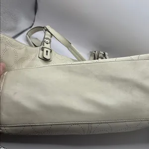Coach Carly Perforated Leather Tote F16598 Light Taupe Large Shoulder Bag thumbnail 7