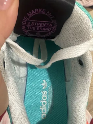 adidas Women's Teal and Purple Retro Running Shoes thumbnail 7