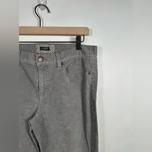 J.Crew Corduroy Pants Women’s Size 30 Gray Skinny Ankle Zip‎ Stretch thumbnail 4