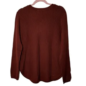 NWT STITCH FIX RD STYLE Women's Sz L Long Sleeve Josslyn V Neck Sweater Rust thumbnail 10