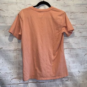 Carhartt Shirt Womens Small Peach T-Shirt Chest Pocket Loose Fit Crewneck Comfy thumbnail 3