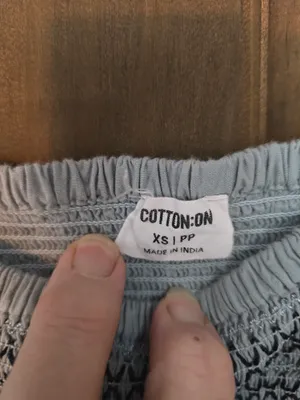 Cotton On Light Blue Smocked Midi Dress with Tie Shoulders thumbnail 3