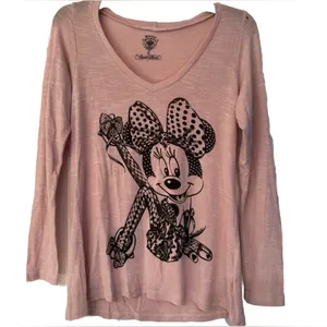 Lauren Moshi Minnie Mouse Women’s Pink Sweater Size Medium thumbnail 2