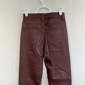 Edikted Brown Luna Faux Leather Midrise Flared Jeans Small Women thumbnail 4