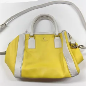 Kate Spade Blake Hudson Street Leather Satchel Crossbody Bag Limonium Yellow thumbnail 2
