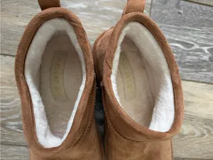 Madden Girl Embrace Suede Slip-On Platform Chestnut Mini Ankle Boots thumbnail 5