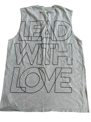PELOTON Men’s Lead with Love Gray Tank Top Size Medium thumbnail 3