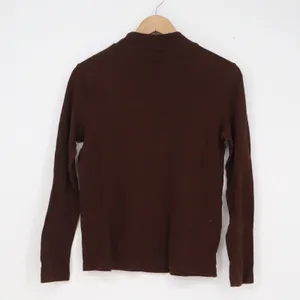 White Stag Womens Mock Neck Long Sleeve Top Warm Fudge Brown Cotton thumbnail 4