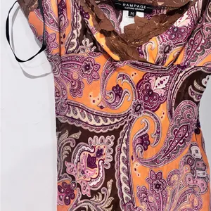 Rampage Orange and Brown Paisley Camisole thumbnail 10