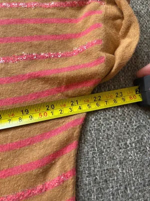 Boden Pink Sequins and Mustard Striped Short-Sleeve Knit Top | US4/UK8 thumbnail 11