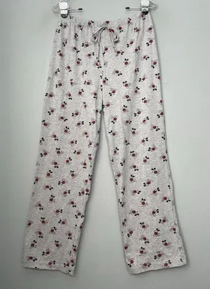Disney Mickey Mouse Juniors Size Medium Gray Pajama Lounge Pants Novelty Sleep thumbnail 1