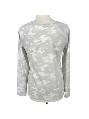 Spanx Better Base Crew Long Sleeve Camo Print Athleisure Activewear Top Large thumbnail 6