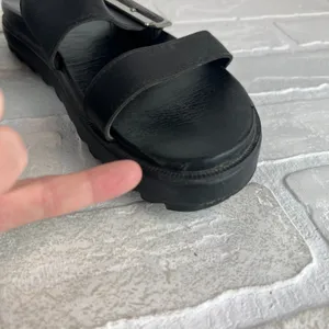 SOREL Roaming Buckle Sandals Womens 7.5 Black Platform Double Strap Slip On thumbnail 8