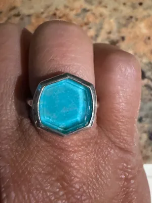Kendra Scott Turquoise hexagon ring thumbnail 1