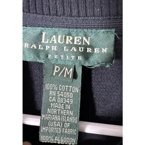 Y2K Lauren Ralph Lauren‎ Cardigan Snap Front SweatJacket w/Pockets Collar PM thumbnail 5