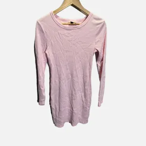 Universal Thread Pink Ribbed Long Sleeve Mini Bodycon Dress Womens Medium‎ thumbnail 3