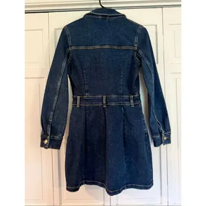 Zara denim long sleeve mini dress size M thumbnail 6